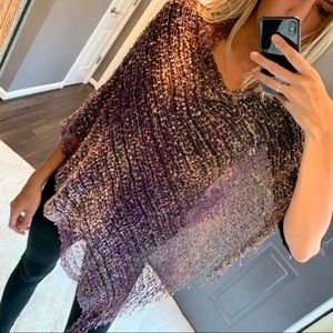 Boutique Purple Poncho